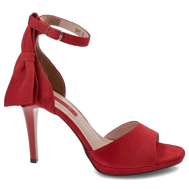 Sandały LIBERO - 1495 Czerwony 158